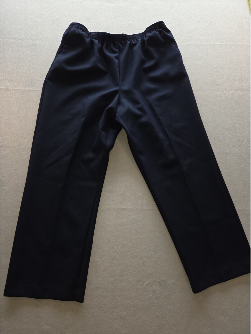 Alfred Dunner Petite Dark Blue Elastic Waist Slacks 18P CB4 0066